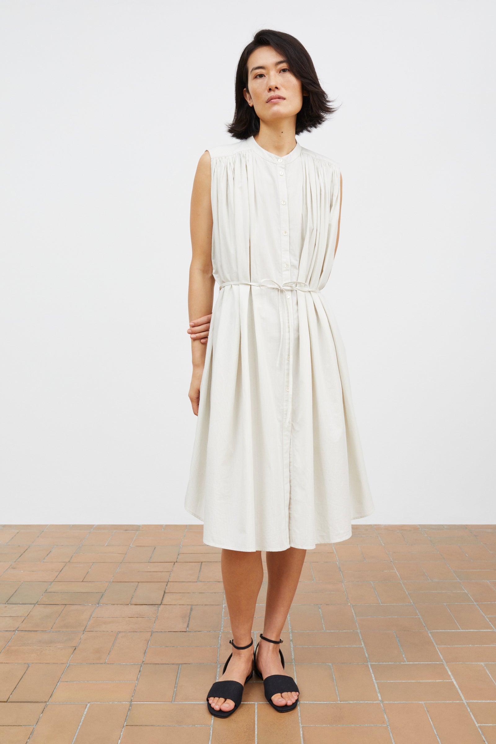 Skall Studio Louise dress Dress Light blue/White stripe